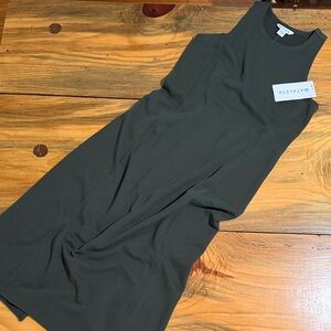 Athleta Sea Soft Rib Midi Tank Dress-Olive Green, Great Neutral Color